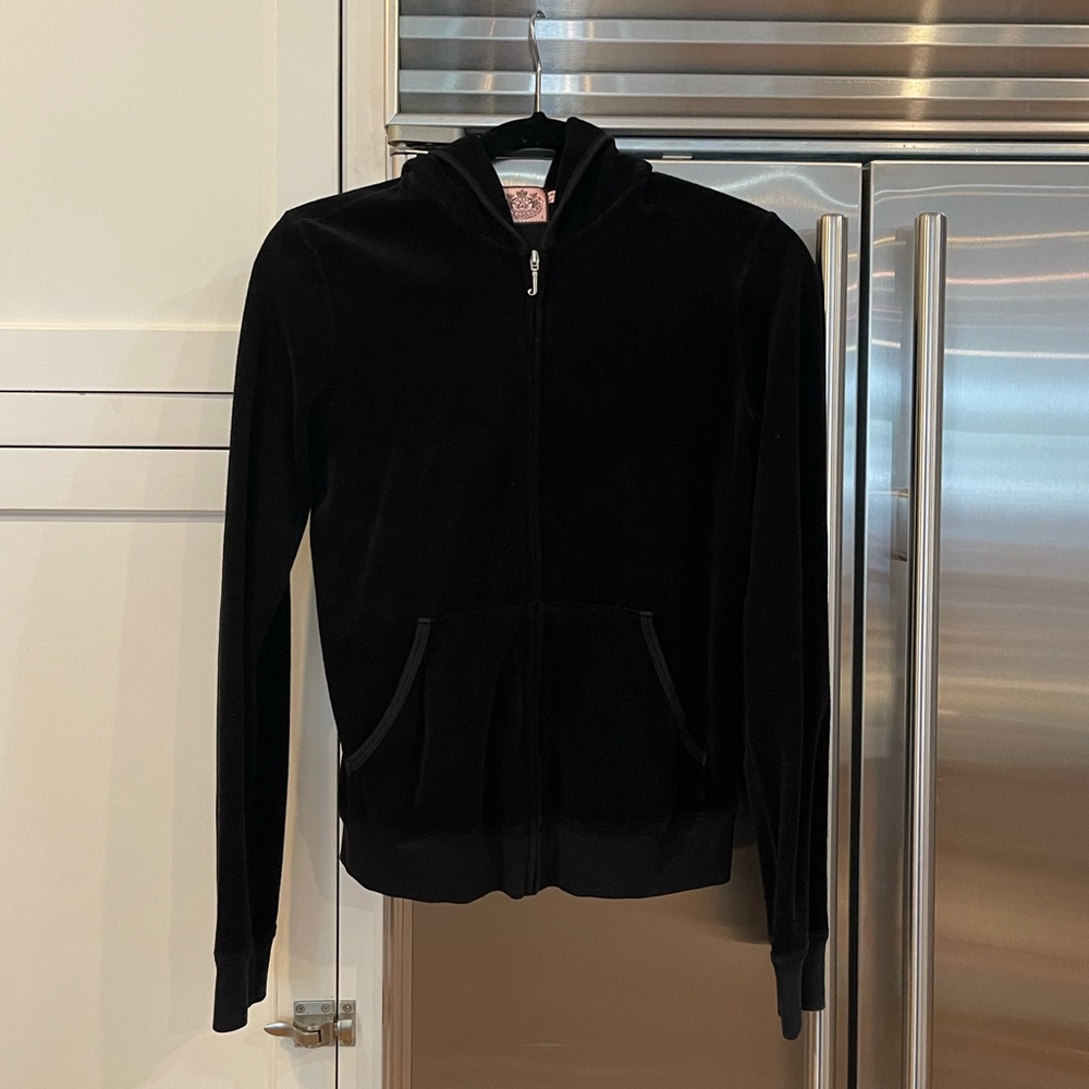 Juice Couture Black Tracksuit Hoodie Size Medium
